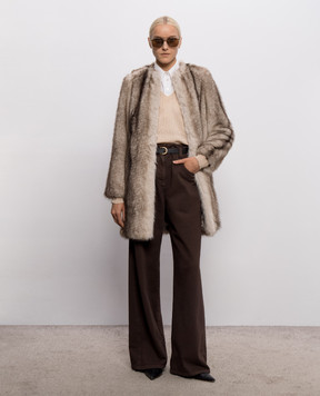 Twinset Beige coat with gradient 262TP2241