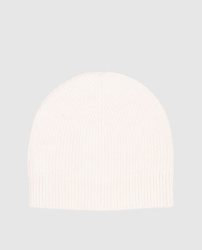 Stefano Ricci Ivory cashmere hat K202022CUFF26391