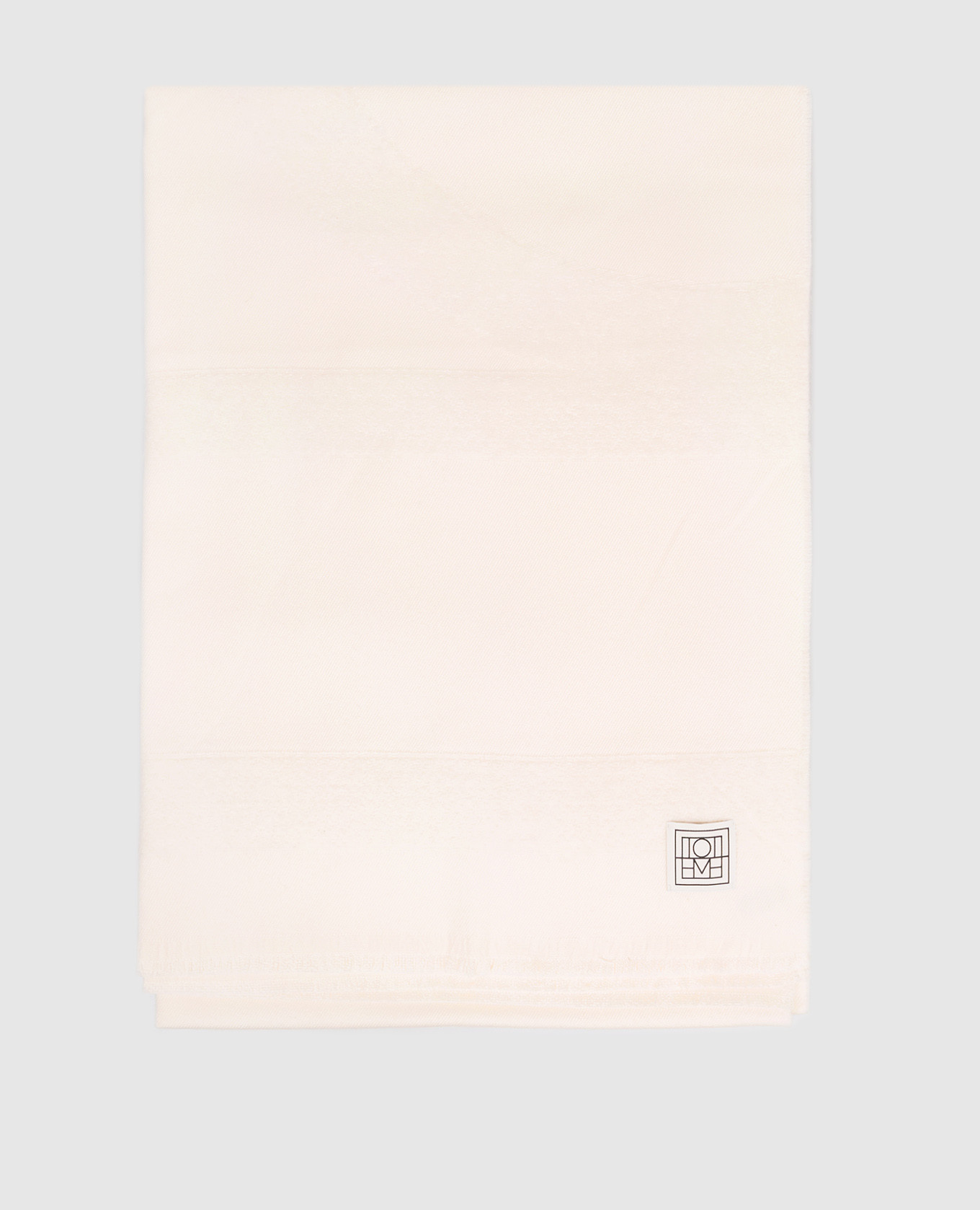 

White alpaca wool scarf with logo Toteme