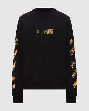 Off-White Black hoodie with Spices Arrow print 44MBA054F26F002
