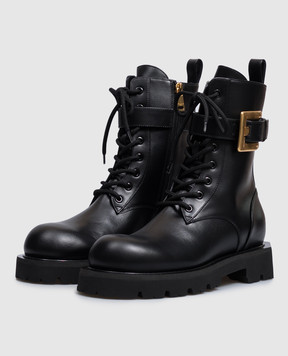 Balmain Black leather boots HN1TC292LVIT