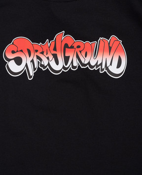 Sprayground Goal Shark Kids Black T-Shirt SPY1434