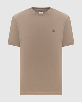 C.P. Company Khaki T-shirt with branded print MTS725A005100W