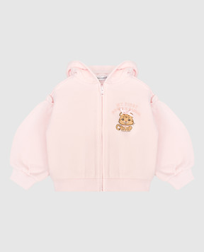 Dolce&Gabbana Children's pink sports jacket with logo print L2JWCKG7PNM