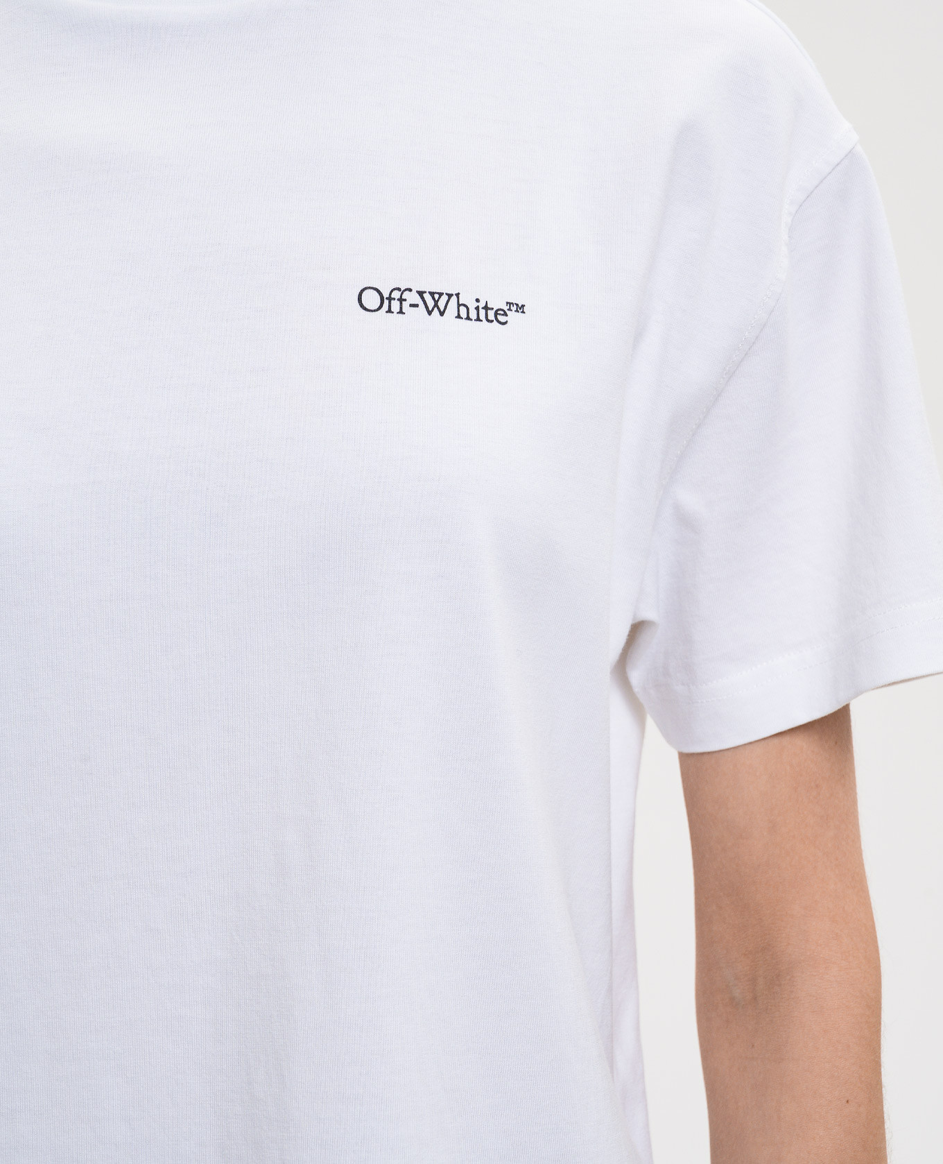 

White T-shirt with floral logo print Off-White