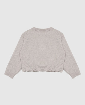 Brunello Cucinelli Children's gray sweatshirt with lurex BD983E457A