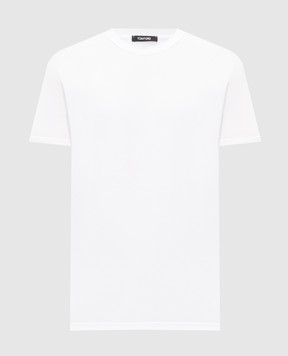 Tom Ford White T-shirt with logo patch T4M081410