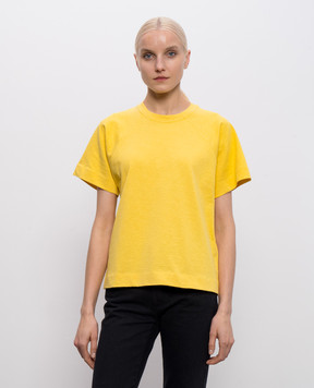 Max & Co Oteso Yellow Linen Straight-Length T-Shirt MCOTESO
