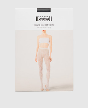 Wolford Black INFINITE ROSE lace tights 19478