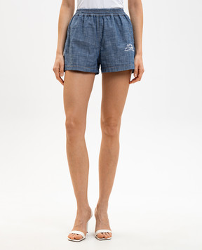 Off-White Blue denim shorts with logo embroidery 2YC01BS26DEN001