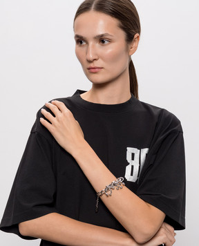 Off-White Silver Piercing Bracelet OWOA12ZS26MET001