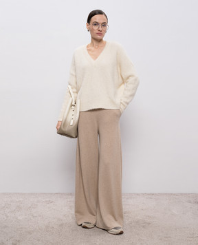 Demiur White alpaca wool pullover ALP103