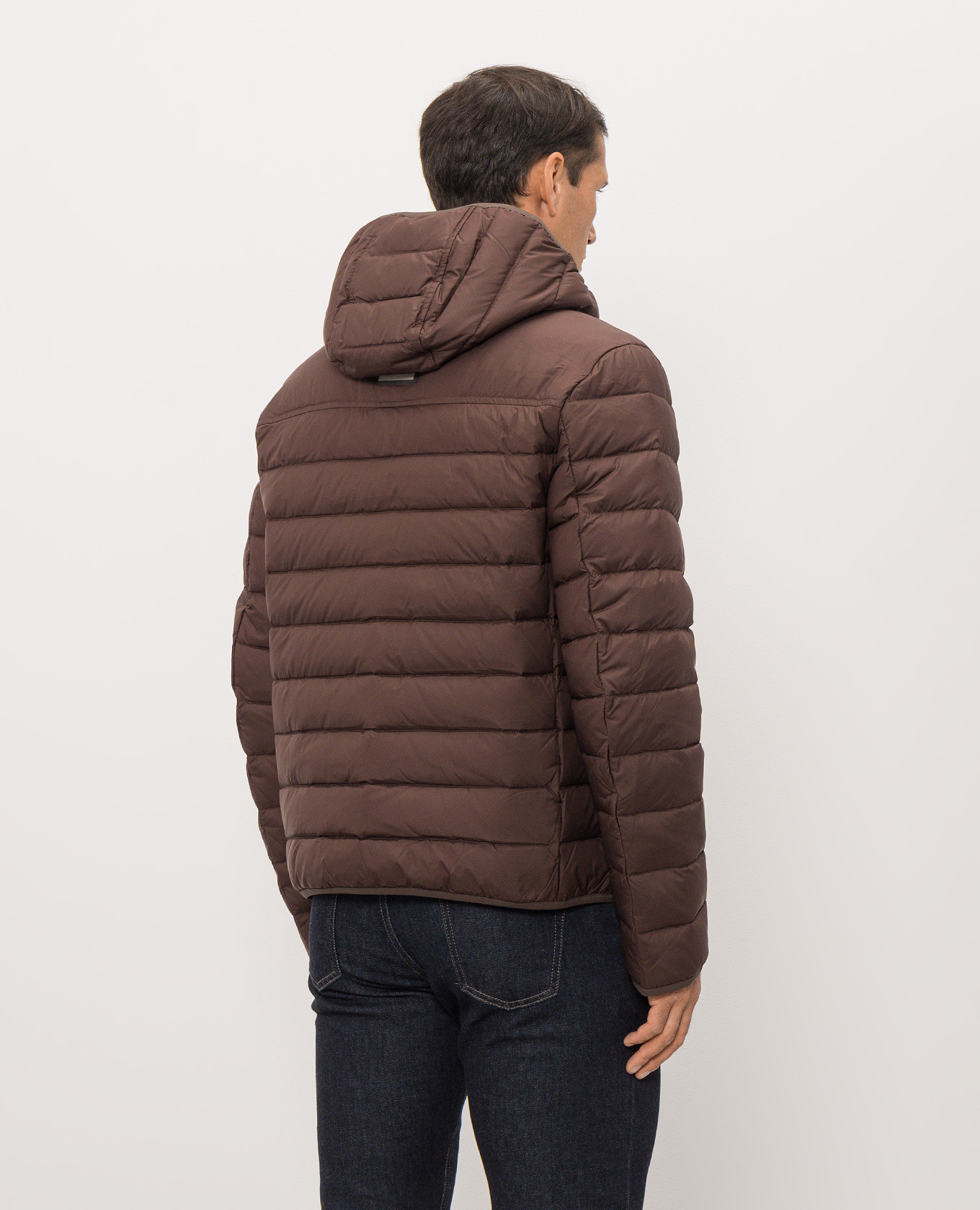 Brown down jacket with hood Be Florence 4