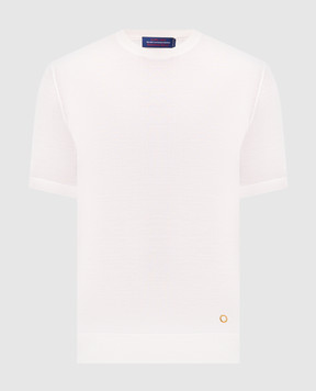 Stefano Ricci Ivory wool, cashmere and silk T-shirt W505506G10W25150
