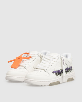 Off-White Out Of Office white leather sneakers with print OF06004510