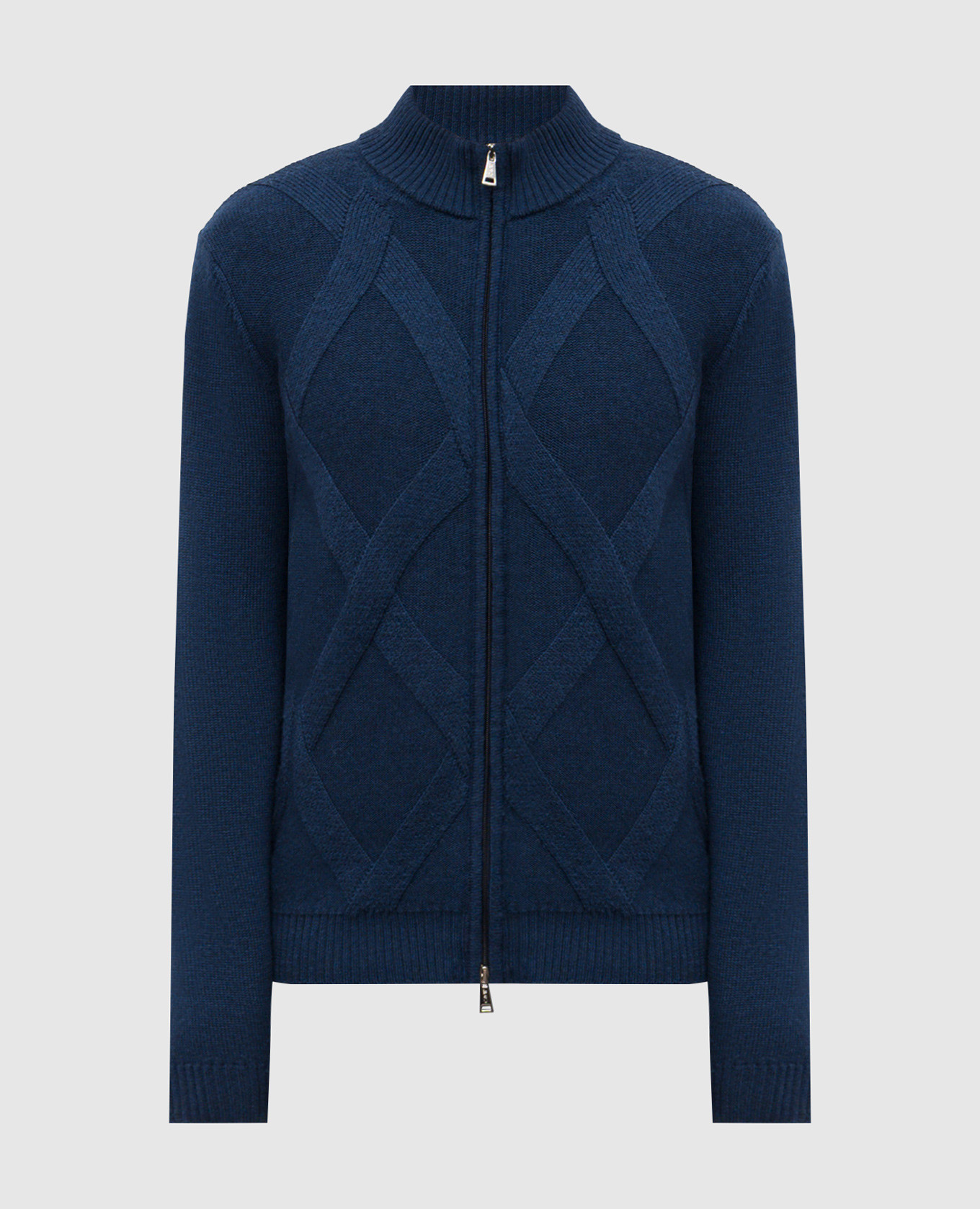 Blue merino wool cardigan