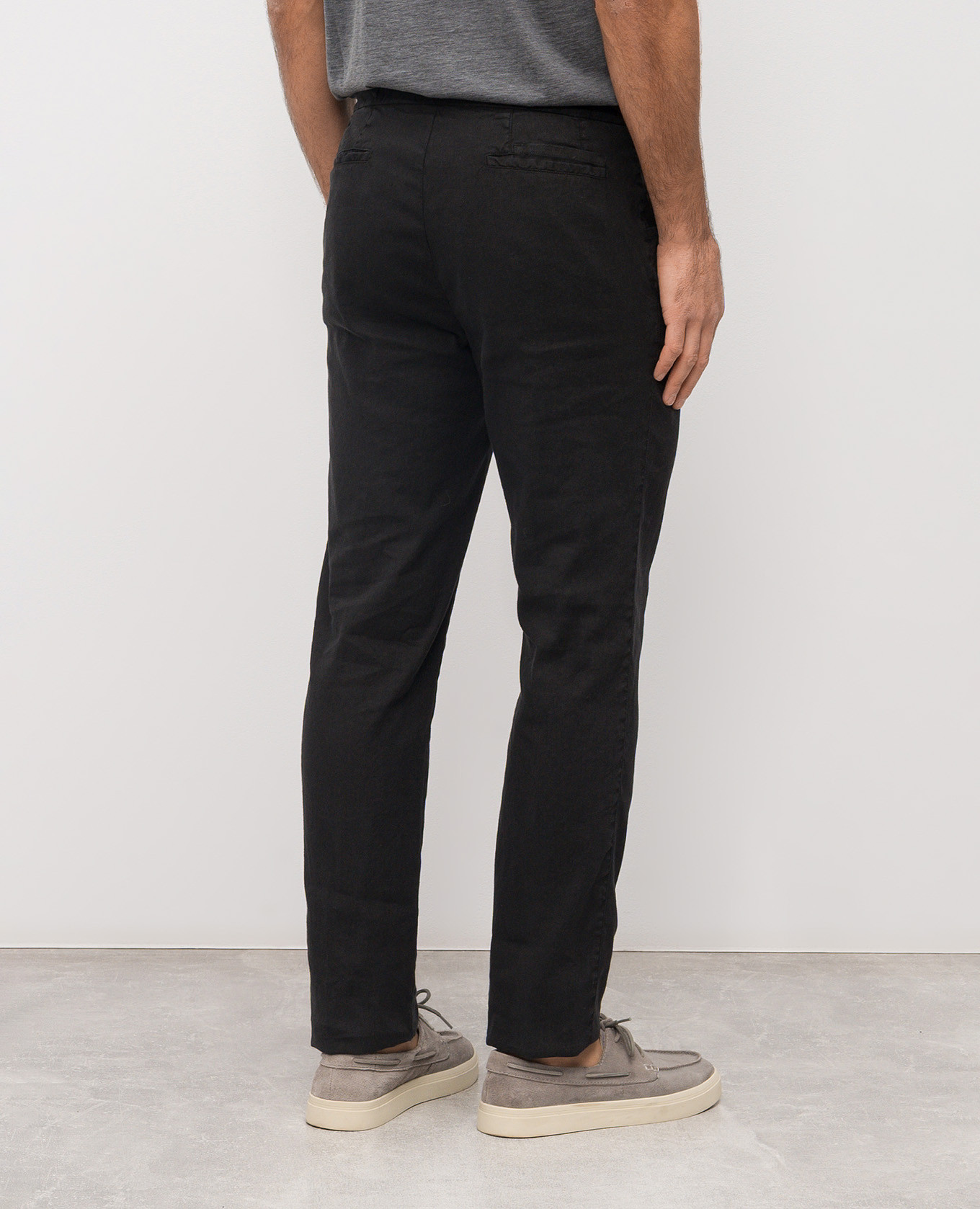 Black linen pants Enrico Mandelli 4