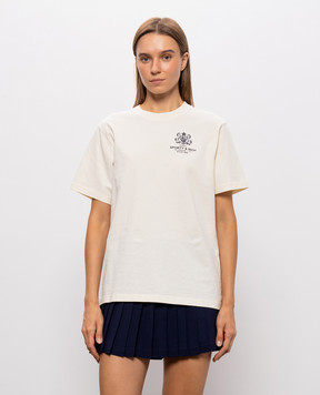 Sporty & Rich Ivory T-shirt with SR Hotel print TO11985276WH06