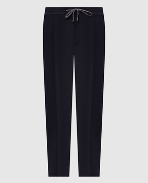 Cashmere&Whiskey Blue wool and cashmere pants 02556R0775