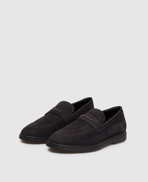 Stefano Ricci Black nubuck loafers UC62G2451SNS