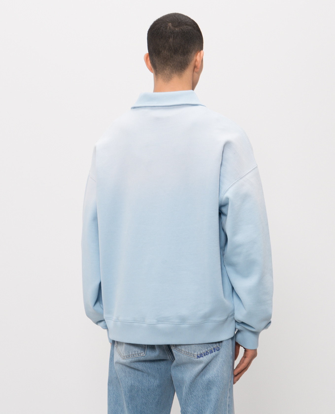 Maze blue polo collar sweatshirt Axel Arigato 4