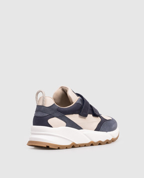 Brunello Cucinelli Children's combination sneakers with logo patch BUOXDZA166