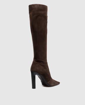 Saint Laurent Brown suede boots FRANCOISE 84157427D00