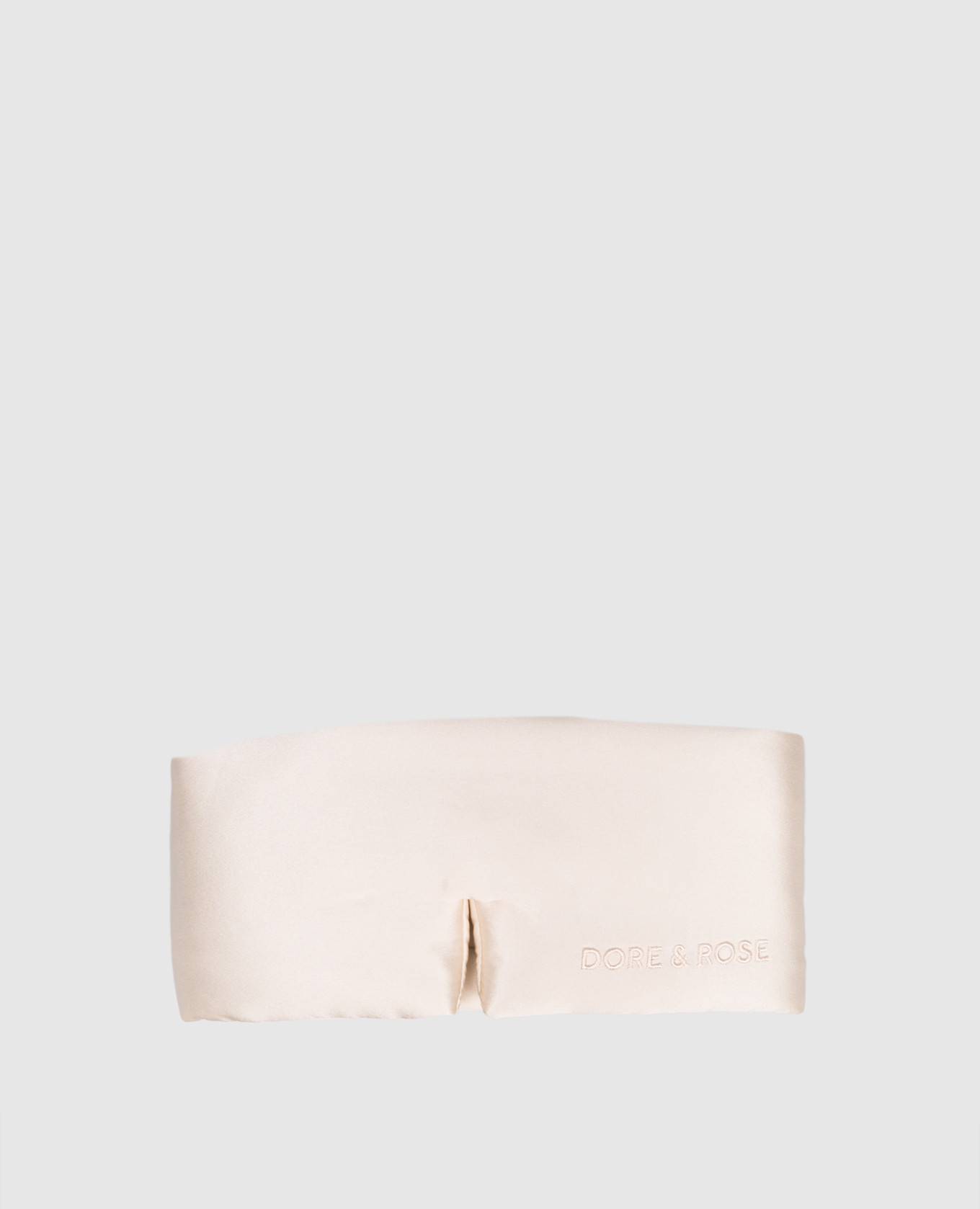 

Beige silk sleep mask with logo Dore & Rose