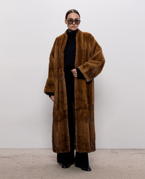 Elpidio Loffredo Brown mink fur coat VIS1457AH