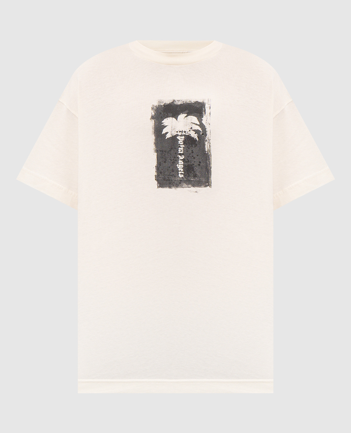 Ivory T-shirt with logo print