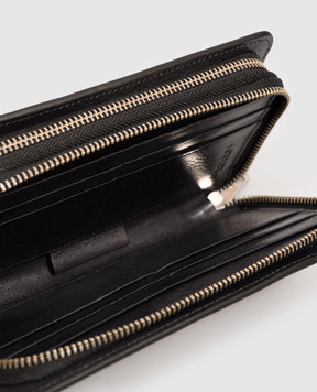 Orciani Black leather wallet with monogram SU0125LGN