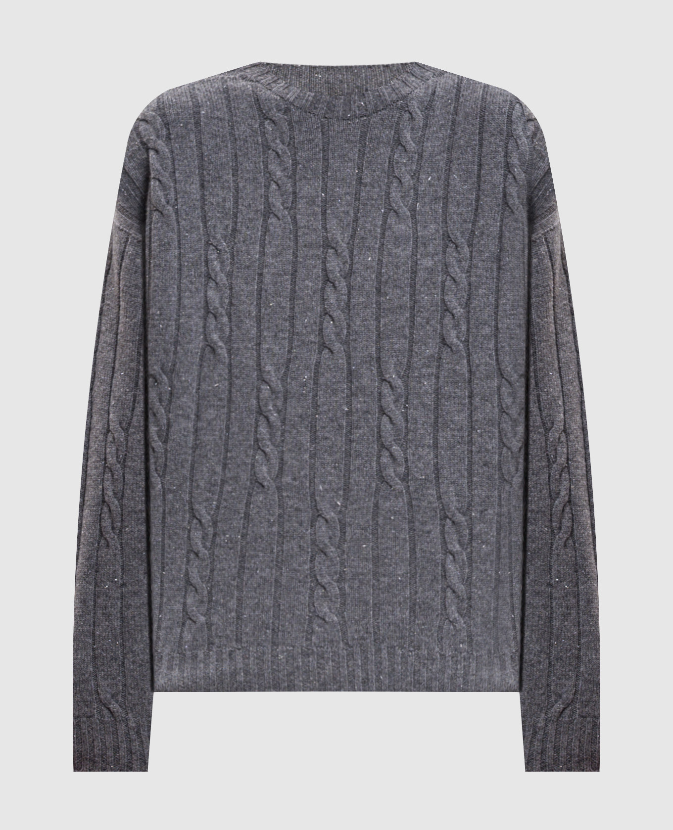 Gray sweater with wool and silk