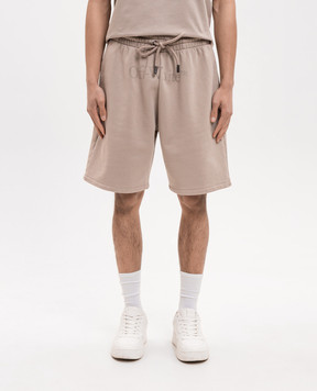 Off-White Beige shorts with logo print 44MCI013S26F00C