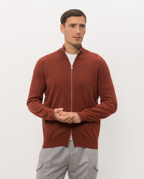 Brunello Cucinelli Terracotta cashmere cardigan M2200106