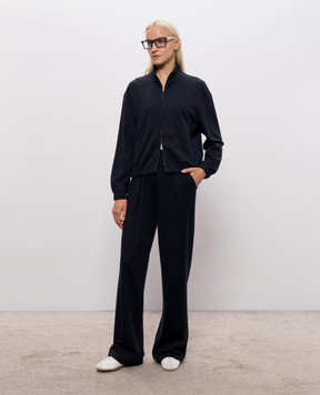 Max Mara DANCING blue sweatpants with silk MXMDANCING