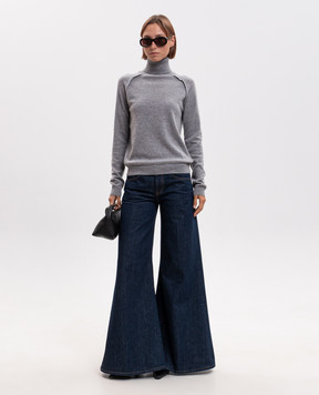 Dondup Gray wool and cashmere turtleneck DT450M01038D002