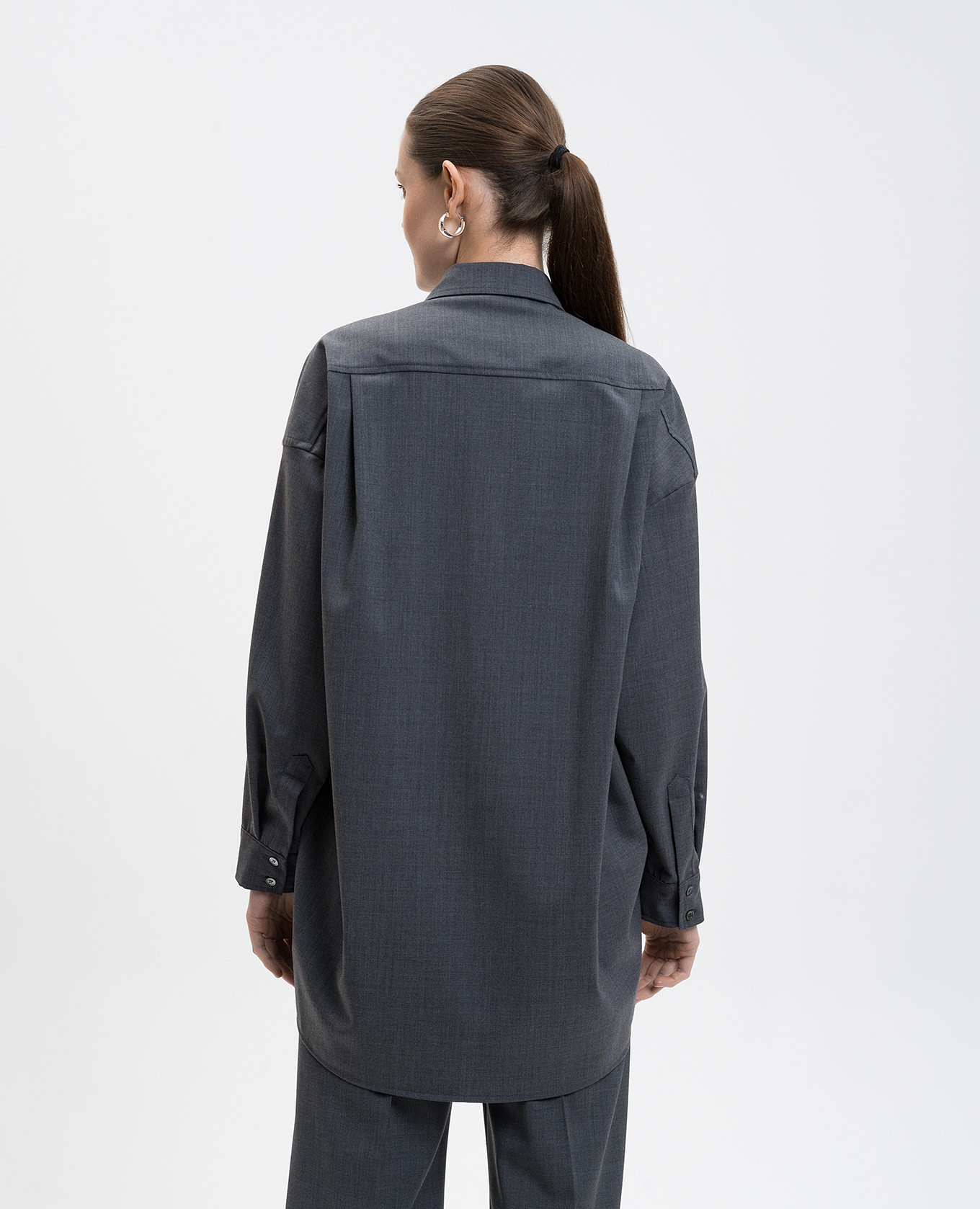 CALENDE gray shirt with wool Max & Co 4