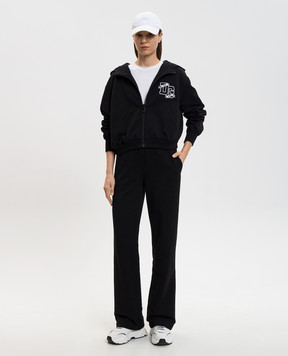 Dolce&Gabbana Black sweatpants with monogram logo FTC91ZGDDL5