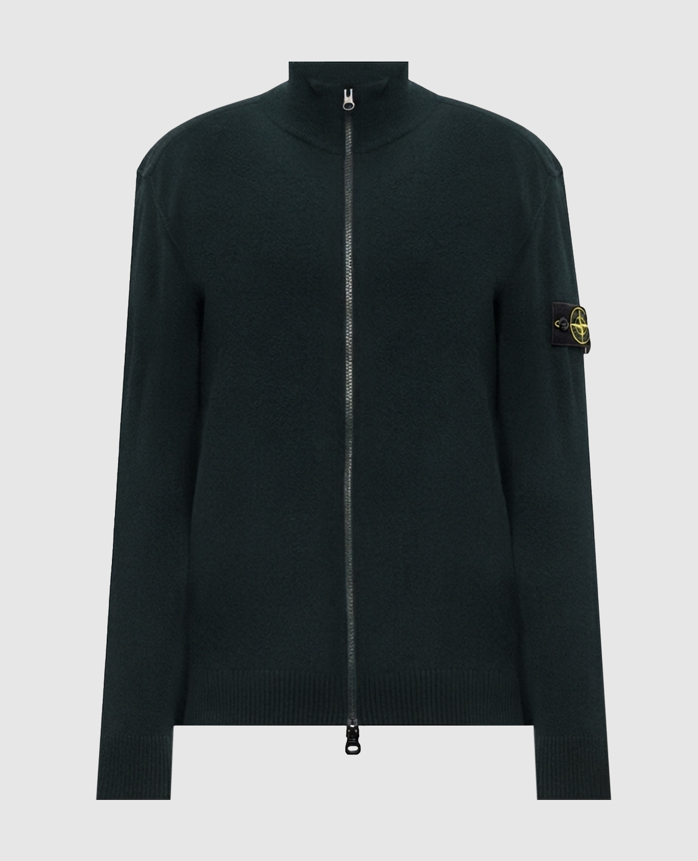 Green wool cardigan