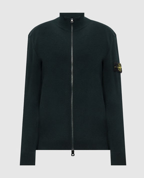 Stone Island Green wool cardigan L2S155100023S00B4