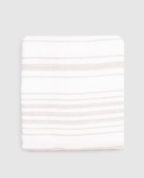 L'appartement White Stripe Towel STRIPEGAUZEHANDTOWEL