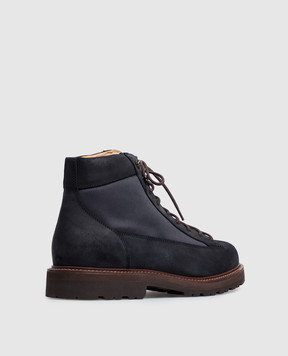 Brunello Cucinelli Black Urban Outdoor combination boots MZUANRW668