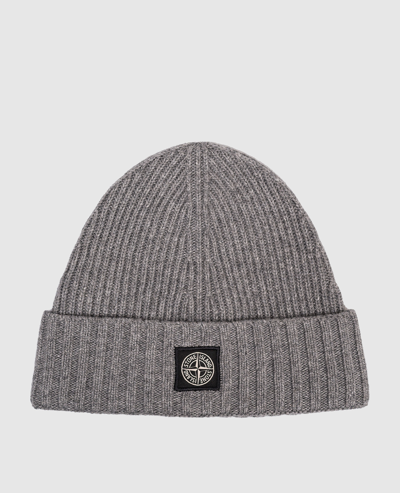 

Children's gray wool and cashmere hat with logo Stone Island, Grey