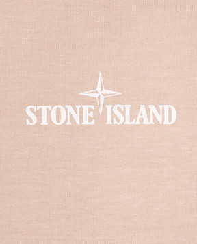 Stone Island Children's beige T-shirt with logo print L2S162100005S05131012
