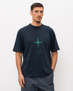 Stone Island Light Compass blue t-shirt L1S152100001S0363