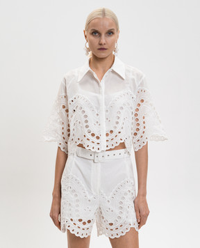 Charo Ruiz White cropped Storm blouse 263200