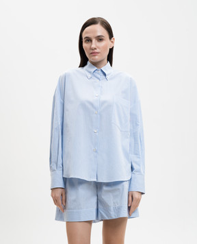 Solotre Blue striped shirt M1AB0042