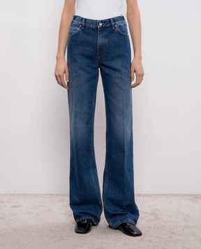 Thierry Mugler Blue jeans with logo patch 26P6PA0536211