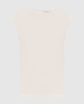 Peserico Beige top with silk M0653307000