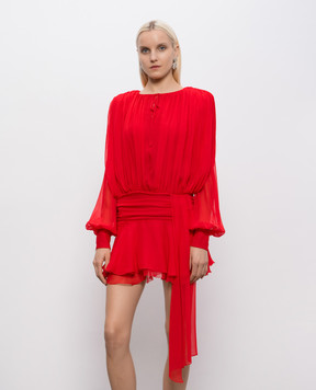 Giuseppe Di Morabito Milano Red silk mini dress 06SSDR72816500